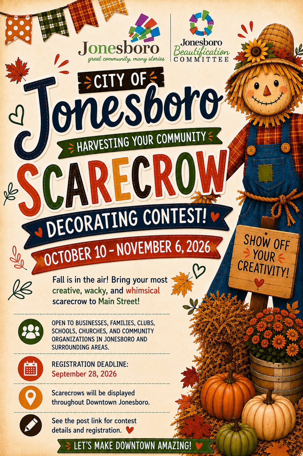 City of Jonesboro Scarecrow Decorating Contest 